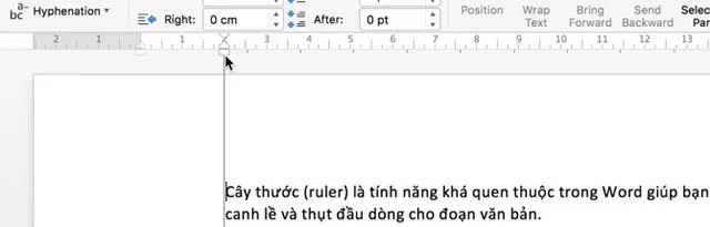 How to use the ruler ruler in Word