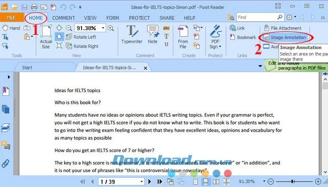 Instructions to insert images into PDF files with Foxit Reader Instructions to insert images into PDF files with Foxit Reader