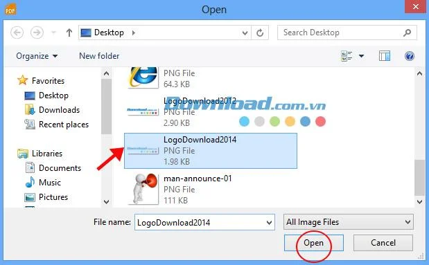 Instructions to insert images into PDF files with Foxit Reader