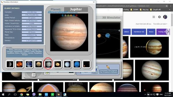 How to view Jupiter on Solar System 3D Simulator