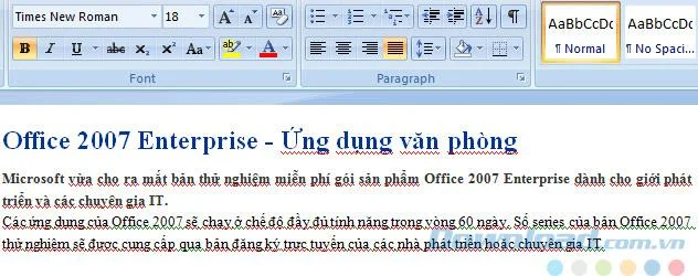 Converteer VnTime-lettertype naar Times New Roman