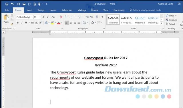 Instructies voor het maken van kolommen en het breken van kolommen in Microsoft Word 2016 Instructies voor het maken van kolommen en het breken van kolommen in Microsoft Word 2016