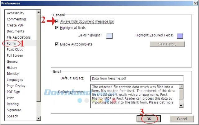 Hoe de meldingsbalk in Foxit Reader te verbergen