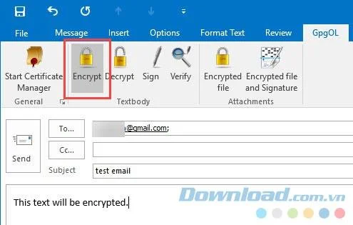 Microsoft Outlookta E-postayı Gpg4win ile kolayca şifreleyin