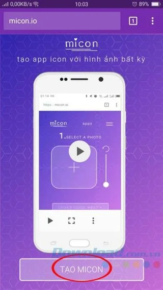 สร้างไอคอนแอพโทรศัพท์จากภาพถ่ายส่วนตัวด้วย Micon.io