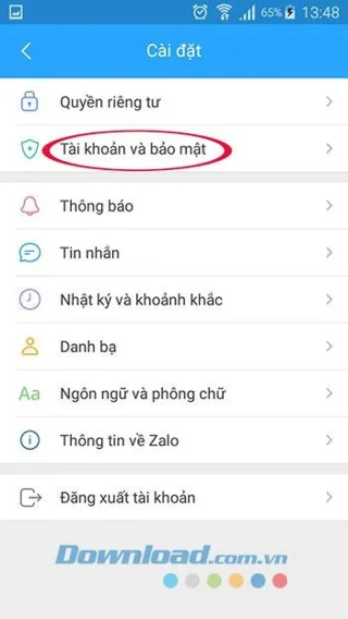 Zalo 매우 간단하고 안전한 암호를 변경하는 방법