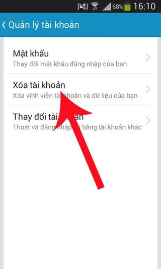 Cara menghapus akun Zalo di ponsel
