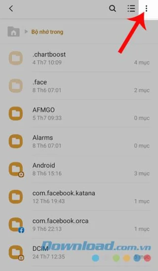 Android에서 숨겨진 폴더를 작성하고 보는 방법
