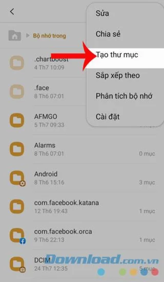 Android에서 숨겨진 폴더를 작성하고 보는 방법