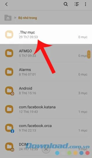 Android에서 숨겨진 폴더를 작성하고 보는 방법