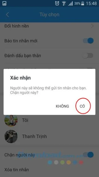 Android에서 Zalo 메시지를 차단하는 방법