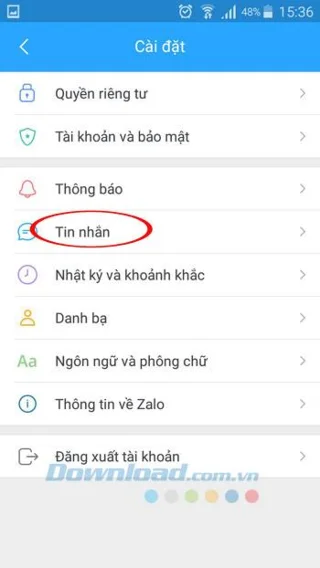 Android에서 Zalo 메시지를 차단하는 방법