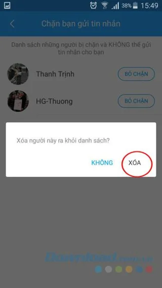 Android에서 Zalo 메시지를 차단하는 방법