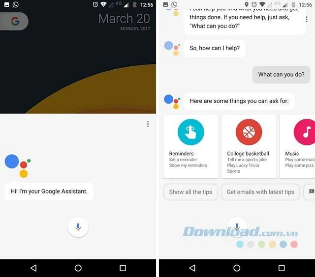 Android 기기에서 Google Assistant를 활성화하기위한 지침