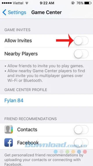 iPhone의 Game Center에서 알림을 끄는 방법
