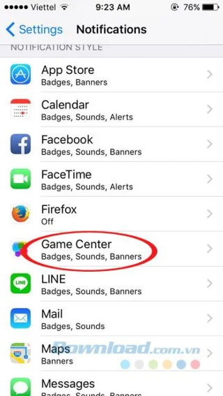 iPhone의 Game Center에서 알림을 끄는 방법