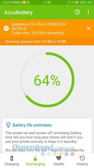 Cara menggunakan Accubattery untuk melacak penggunaan baterai di Android