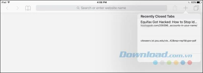 iPhone 및 iPad에서 최근에 닫은 탭을 다시 여는 방법은 무엇입니까?