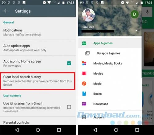 Android 기기에서 모든 사용 내역을 삭제하는 방법