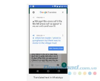 탭하여 번역 기능을 사용하여 WhatsApp에서 메시지 번역