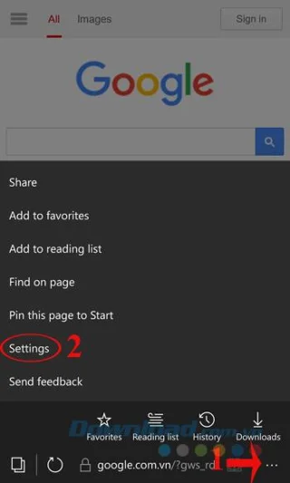Windows 10 Mobile에서 Microsoft Edge를 사용한 트릭