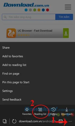 Windows 10 Mobile에서 Microsoft Edge를 사용한 트릭