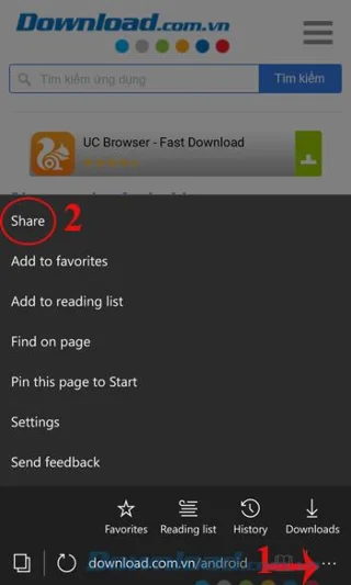 Windows 10 Mobile에서 Microsoft Edge를 사용한 트릭