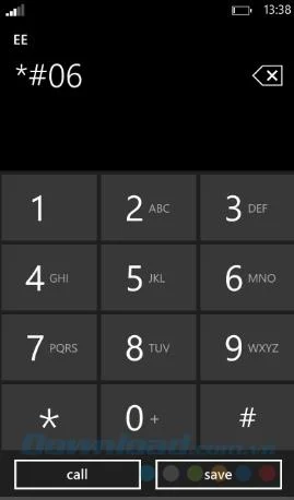 IMEI 확인 방법, Windows Phone의 IMEI 확인