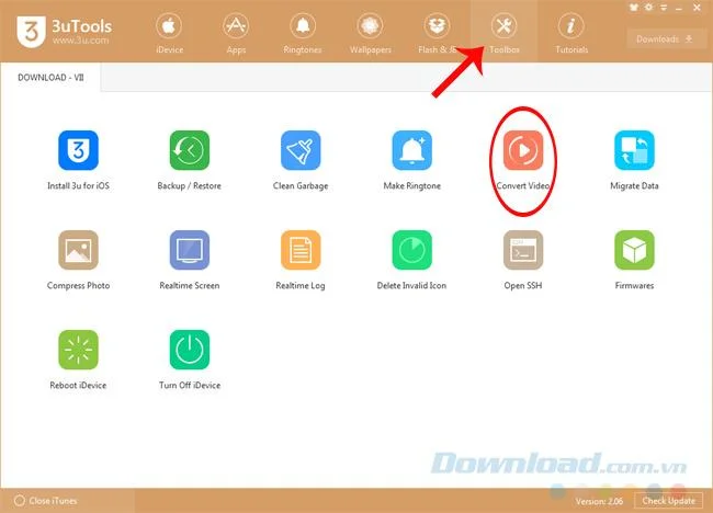 3uTools를 사용하여 iPhone 용 비디오 변환