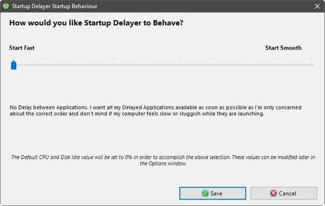 Start Windows as fast as the wind with Startup Delayer