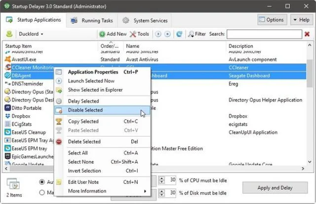Start Windows as fast as the wind with Startup Delayer