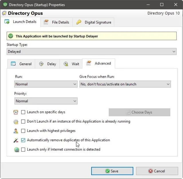 Start Windows as fast as the wind with Startup Delayer
