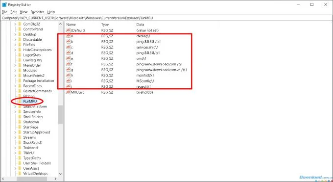 Ways to clear the history of the Windows Vista / 7 / 8.8.1 / 10 Run command