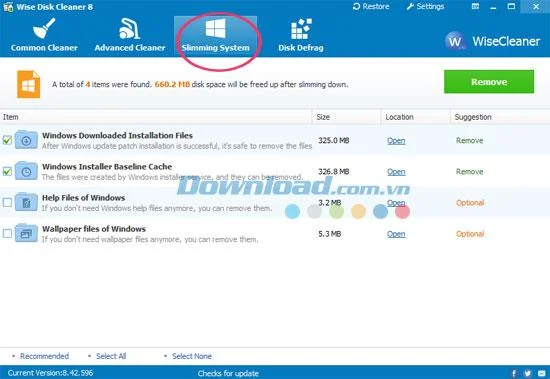Tips to clean and defrag the drive with Wise Disk Cleaner
