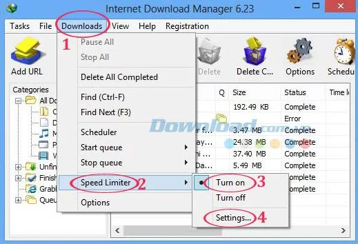 How to limit download speed for Internet Download Manager