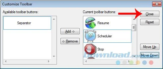 رابط را برای مدیر بارگیری اینترنت تغییر دهید