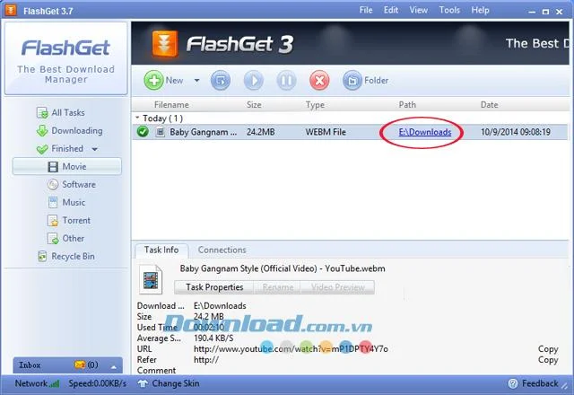 دستورالعمل استفاده از FlashGet برای بارگیری فیلم های Flash