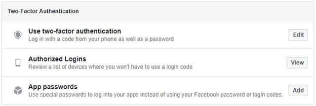 How to log into Facebook when losing access to Code Generator