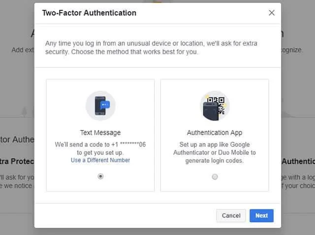 How to log into Facebook when losing access to Code Generator