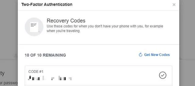 How to log into Facebook when losing access to Code Generator