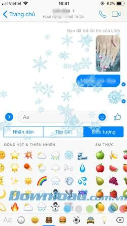 نحوه ایجاد یک اثر برفی در Facebook Messenger