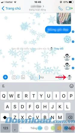 نحوه ایجاد یک اثر برفی در Facebook Messenger