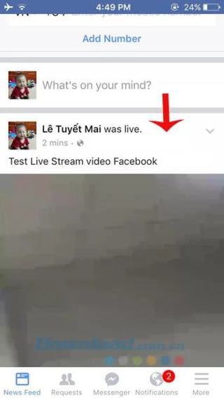 Facebook 전화에서 직접 비디오를 스트리밍하는 방법