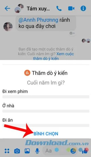 دستورالعمل ایجاد نظرسنجی در Facebook Messenger