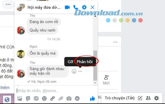 چگونه می توان به پیام های خاص در Facebook Messenger پاسخ داد