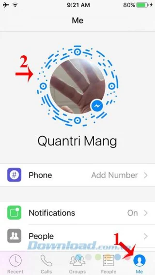 نحوه اتصال فیس بوک مسنجر با یک کد