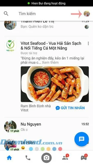 نحوه اتصال فیس بوک مسنجر با یک کد