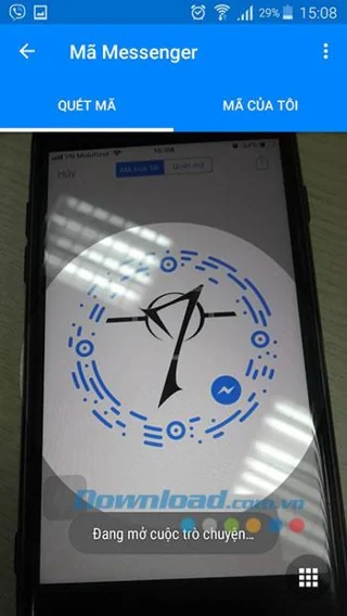 نحوه اتصال فیس بوک مسنجر با یک کد
