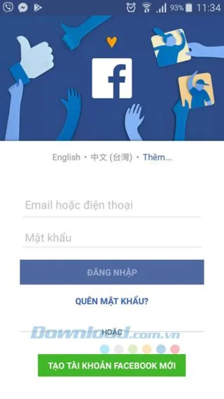 Login to Facebook on Mobile