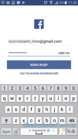 Login to Facebook on Mobile